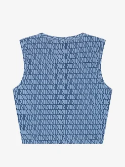 Top met logo patroon