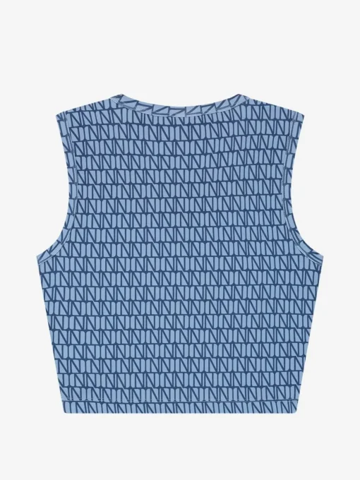 Top met logo patroon