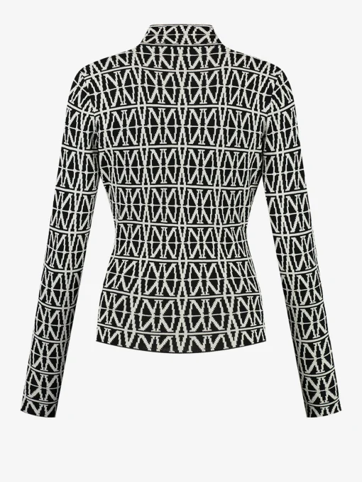 Top met logo patroon
