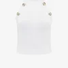Top met N-logo knopen