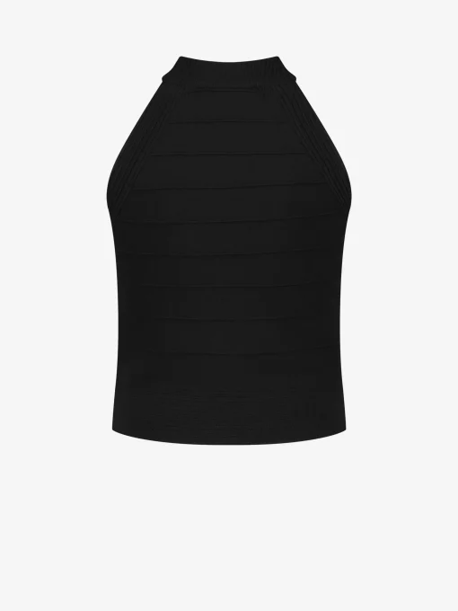 Top met N-logo knopen