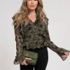 Top met slangen print