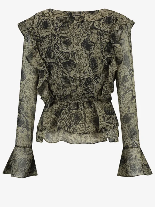 Top met slangen print
