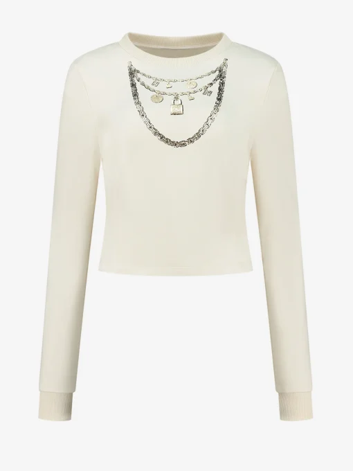 Trui met ketting print