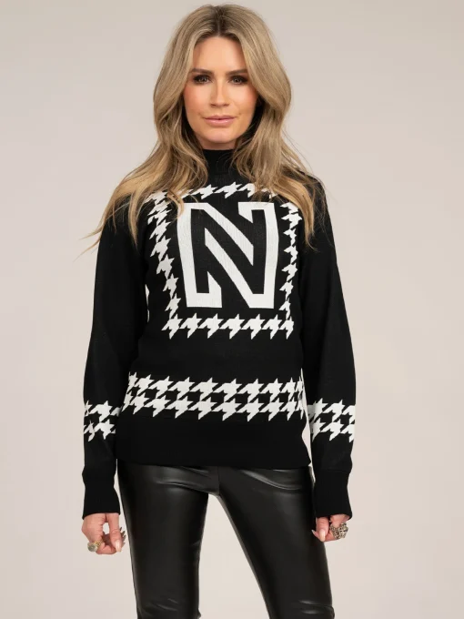 Trui met N-logo patroon