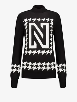 Trui met N-logo patroon