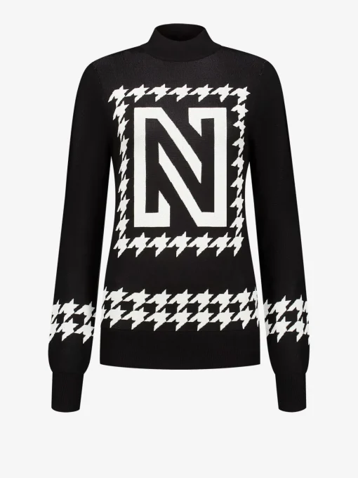 Trui met N-logo patroon