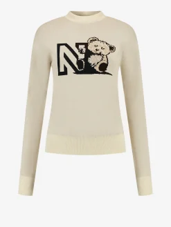 Trui met turtleneck en logo print