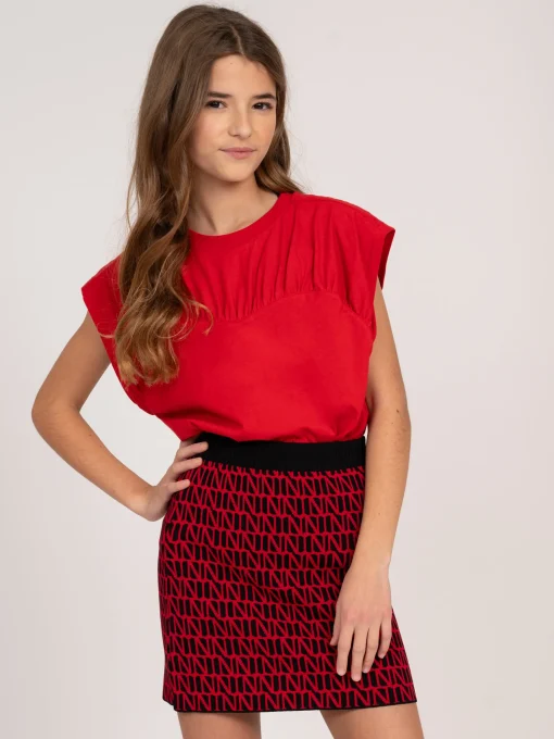 T-shirt met boxy fit