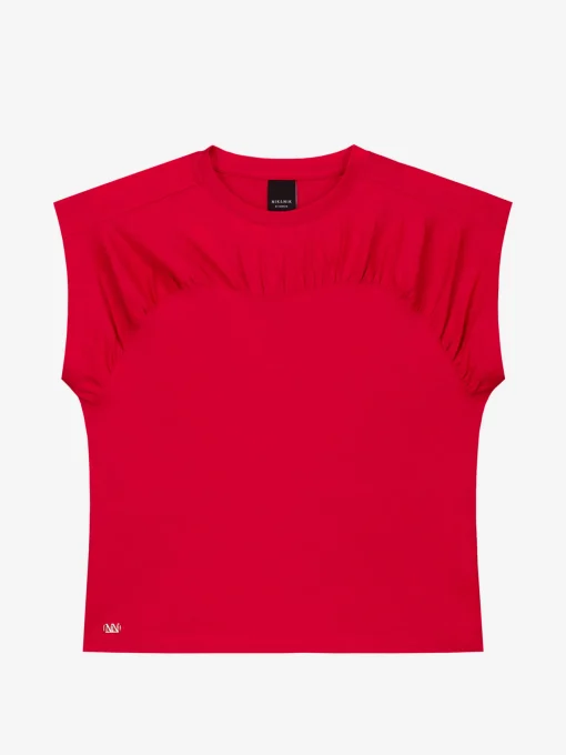 T-shirt met boxy fit
