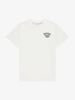 T-shirt met geborduurde tekst