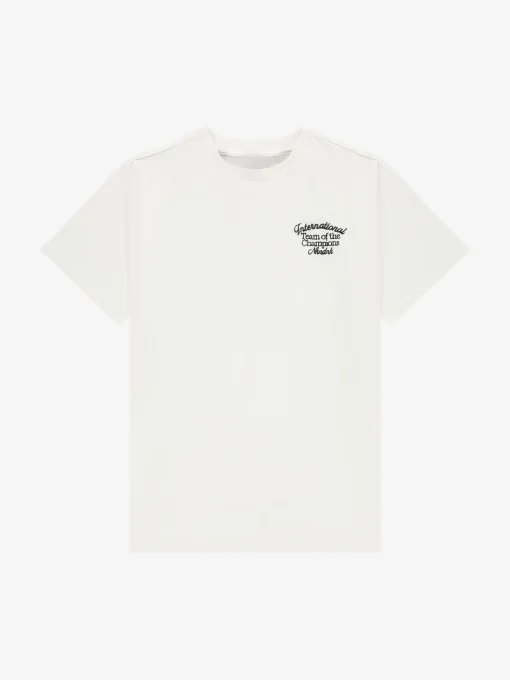 T-shirt met geborduurde tekst