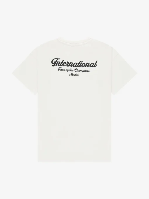 T-shirt met geborduurde tekst