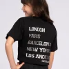 T-shirt met grafische tekst op achterkant