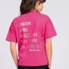 T-shirt met grafische tekst op achterkant