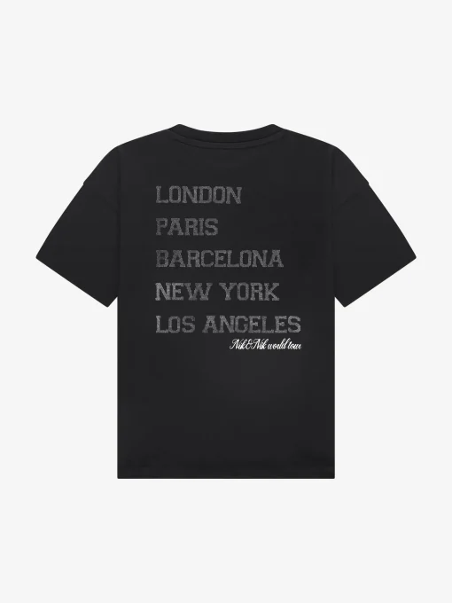 T-shirt met grafische tekst op achterkant