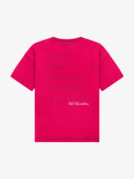 T-shirt met grafische tekst op achterkant