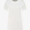 T-shirt met kleine knopen op schouder