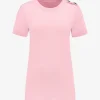 T-shirt met knopen op de schouder