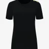 T-shirt met knopen op de schouder