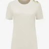 T-shirt met knopen op de schouder