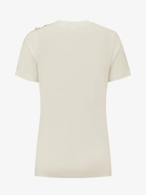 T-shirt met knopen op de schouder