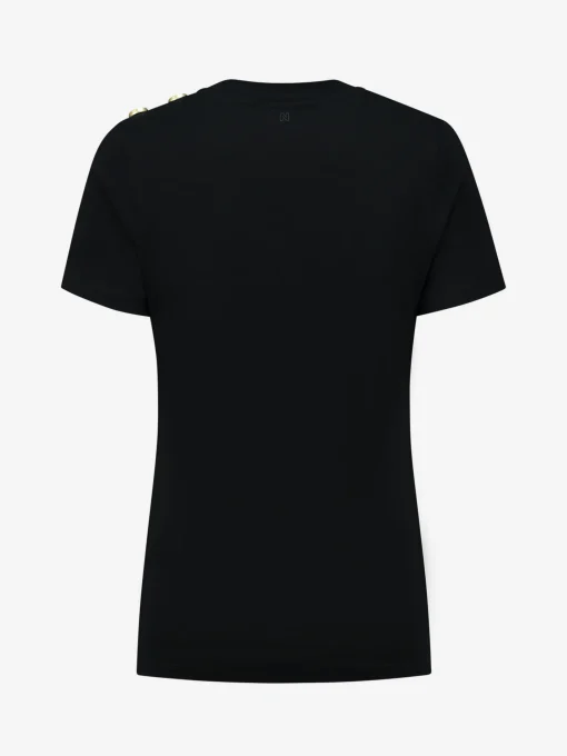 T-shirt met knopen op de schouder
