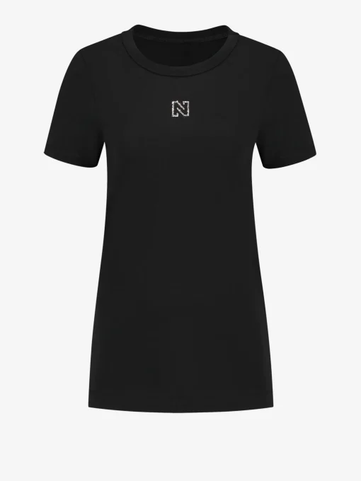 T-shirt met logo van Swarovski stenen