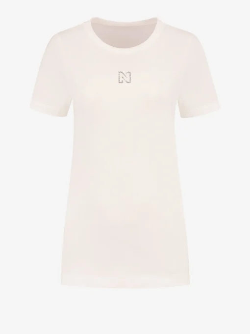 T-shirt met logo van Swarovski stenen
