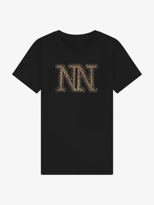 T-shirt met panterprint logo