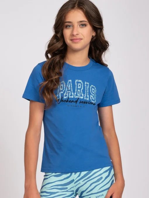 T-shirt met paris print
