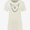 T-shirt met print van ketting