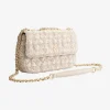 Tweed schoudertas met pied-de-poule patroon