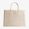 Tweed shopper met pied-de-poule patroon