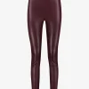 Vegan leren broek met hoge taille