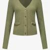 Vest met N-logo knopen en ketting detail