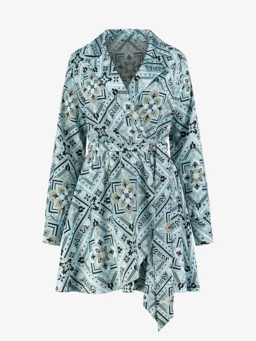 Wrap jurk met print