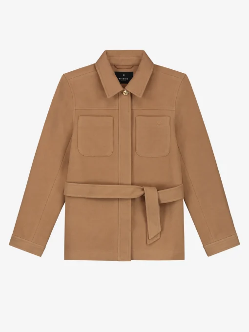 Zachte blazer met ceintuur