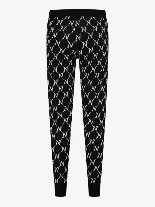 Zachte broek met logo patroon