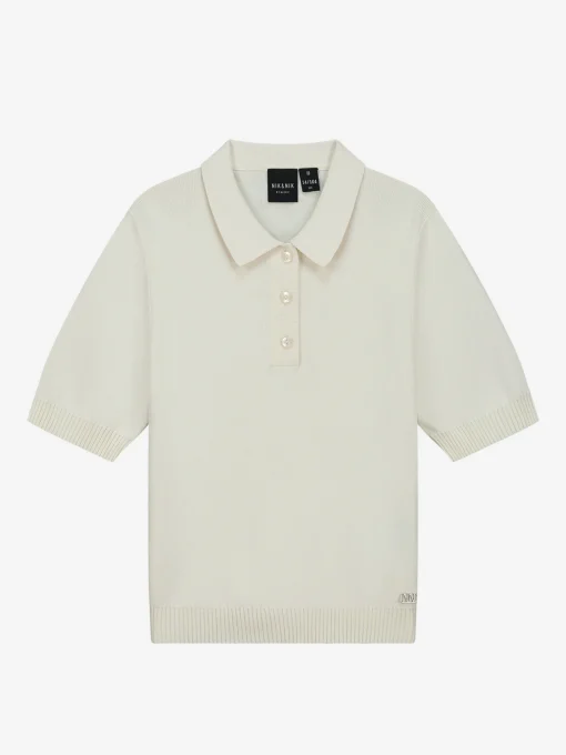Zachte polo met elastieken tailleband