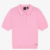 Zachte polo met elastieken taillenband