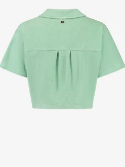 Zachte top met knoop detail