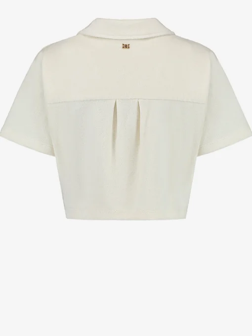 Zachte top met knoop detail