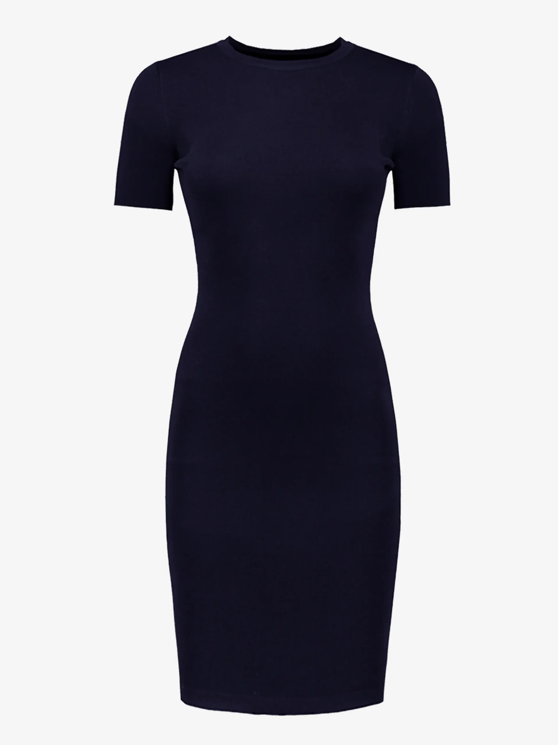 Aangesloten jurk met korte mouwen