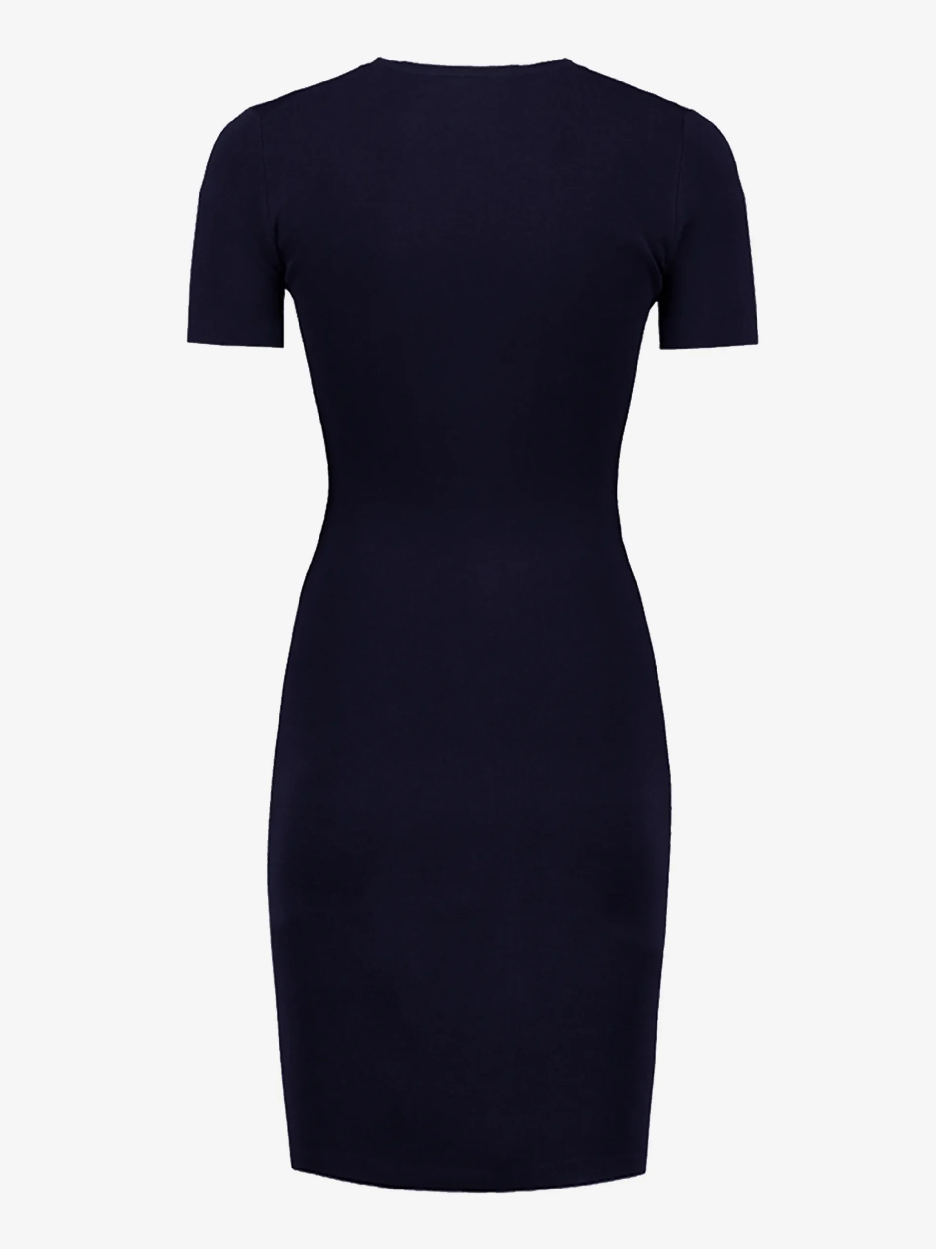 Aangesloten jurk met korte mouwen