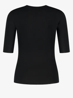 Aangesloten top met korte mouwen