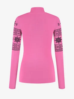 Aansluitende top met logo patroon en col