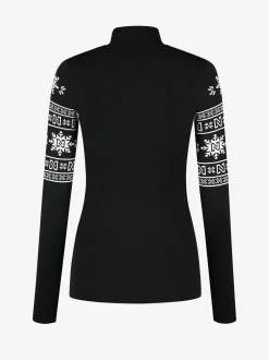 Aansluitende top met logo patroon en col