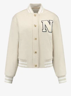 Baseball jack met N-logo en knopen