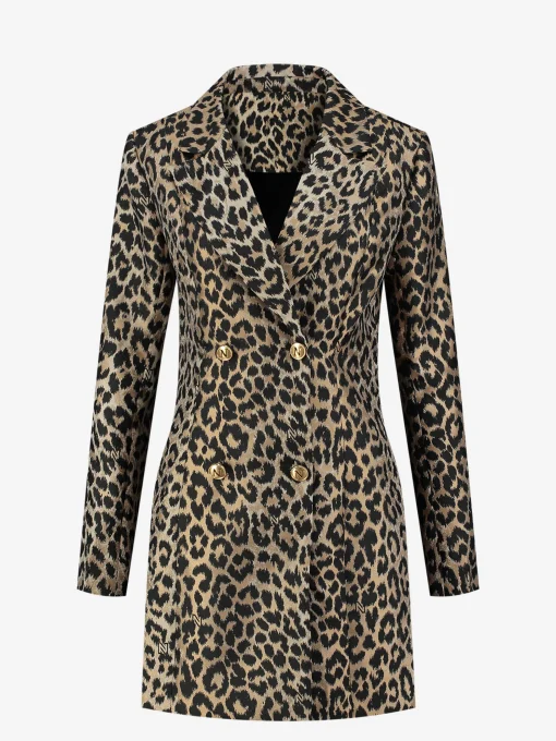 Blazer jurk met dieren print